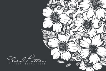 Abstract trendy floral background template	
