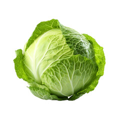 Obraz premium Fresh green cabbage isolated on transparent background