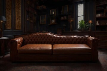 a sofa with a hidden compartment or storage space
