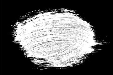 Scribble hand drawn in chalk on black background. Monochrome stain element. Digitally generated image. Vector illustration.	