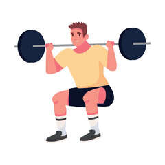 fitness man with barbell
