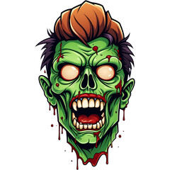 Dead zombie head shirt design