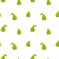 Pears vector seamless pattern, background, wallpaper, print, textile, fabric, wrapping paper, packaging design