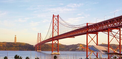 Pont du 25 avril, Lisbonne, Portugal - obrazy, fototapety, plakaty