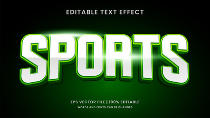 Obraz premium Sports 3d editable text effect