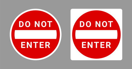 Do Not Enter Sign Vector Illustration