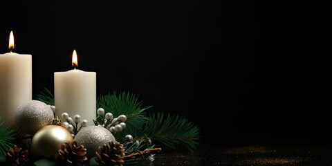 christmas decoration with candle