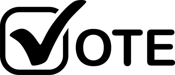 Vote. Election sign. Vote check mark logo. Campaign symbols. Editable color - obrazy, fototapety, plakaty