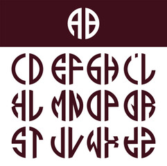 Alphabets set monogram logo design collection