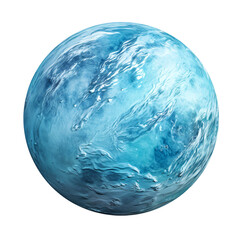Neptune planet isolated on a transparent background, a 3d render of a big blue planet PNG - obrazy, fototapety, plakaty