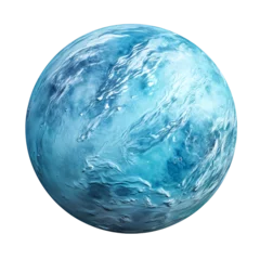 Foto op Canvas Neptune planet isolated on a transparent background, a 3d render of a big blue planet PNG © graphicbeezstock