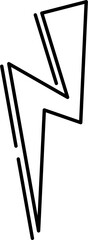 Lightning Outline Illustration Isolated Vector