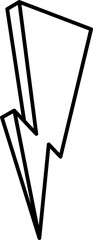 Lightning Outline Illustration Isolated Vector