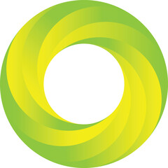 Abstract Green and Yellow Circle (Swirl)