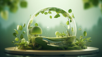 ecology abstract background for product presentation