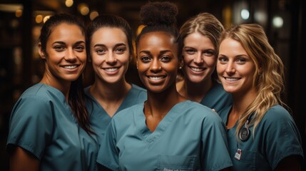 Medical Teams: Group photos of various medical professionals from surgeons to nurses to paramedics.