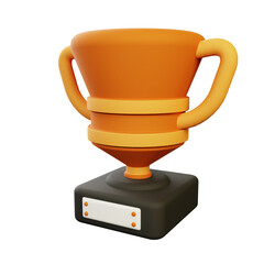 3D Rendered Award Tropy Isolated on The Transparant Background	 - obrazy, fototapety, plakaty