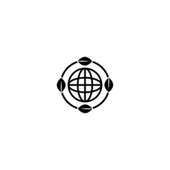 Global Recycling symbol icon isolated on white background