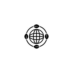 Global Recycling symbol icon isolated on white background