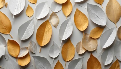 Paper Textures with white silver leaf