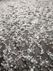 hail on the terrace floor