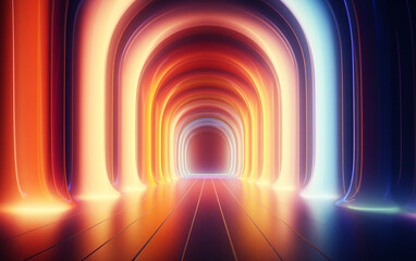 abstract vibrant gradient grainy tunnel background