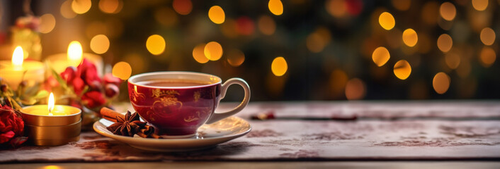 Season's Serenity: Illuminated Tea Celebration at Christmas time