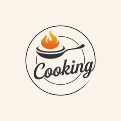 kitchen chef logo design vector template inspiration