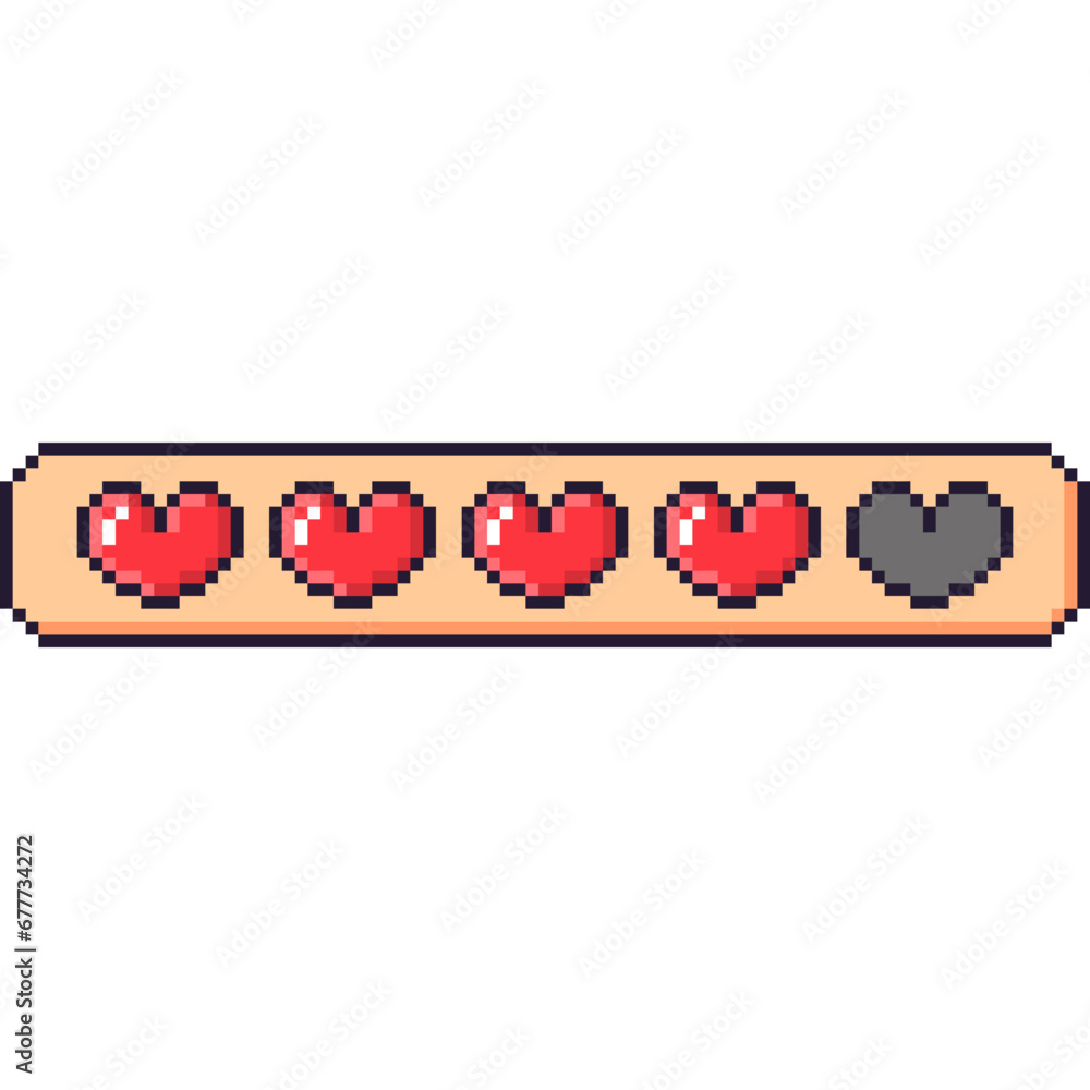 Canvas Prints pixel heart icon