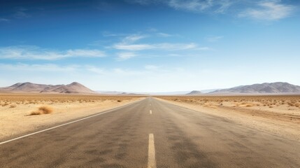 Fototapeta na wymiar Empty Road with a Clear Sky Landscape Photography