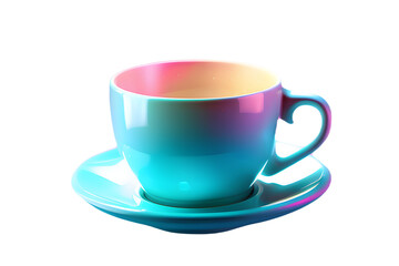 sparkling reflective espresso coffee cup. Generative AI