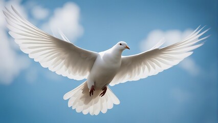 white dove in flight