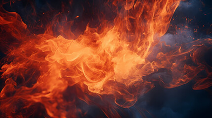 Blazing flame poster web page PPT background