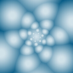 Abstract background with rounded organic shapes. Blue spheres that make a pattern