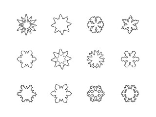 Floral logo and icon set. Premium Vector