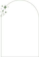 Aesthetic frame with stars.