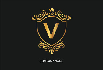 latter V natural and organic logo modern design. Natural logo for branding, corporate identity and business card