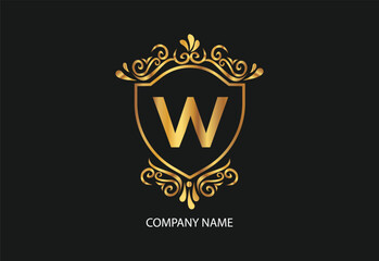 latter W natural and organic logo modern design. Natural logo for branding, corporate identity and business card