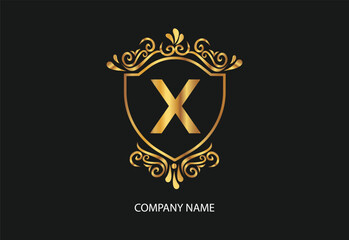 latter X natural and organic logo modern design. Natural logo for branding, corporate identity and business card