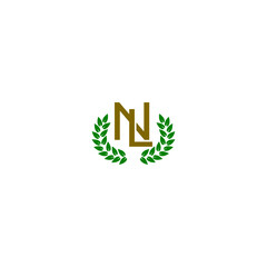 Letter NL logo isolated on white background