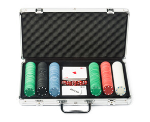 the aluminium suitcase with poker set - 677741460