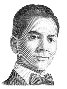 President Manuel Luis Quezon y Molina (1878 - 1944). Portrait from Philippines 20 Pisos Banknotes