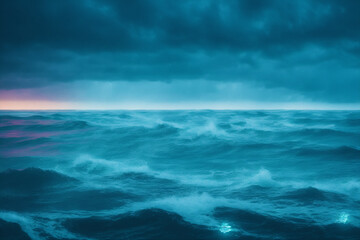 Summer concept. The Dance of Ocean Waves. Eternal Symphony of the sea.  Generative AI