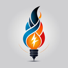 Energy saving light bulb, vector illustration