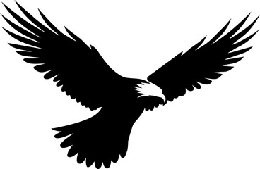 Vector graphic of eagle icon. Eagle logo. Line drawing. Great for car stickers, motorbikes, and t-shirts. Transparent background