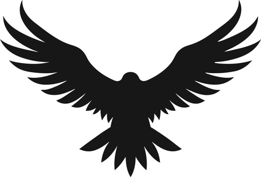 recommend clip art: Bald Eagle silhouette isolated on white