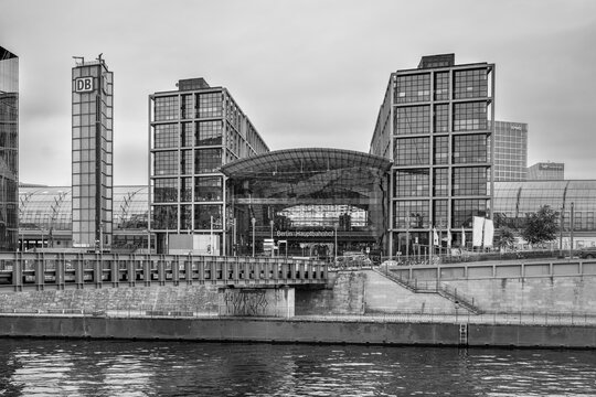 Berlin, Germany - October 12, 2023: The Berlin Central Station (German: Hauptbahnhof).