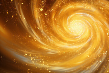 Golden spiral nebula in the Milky Way galaxy.