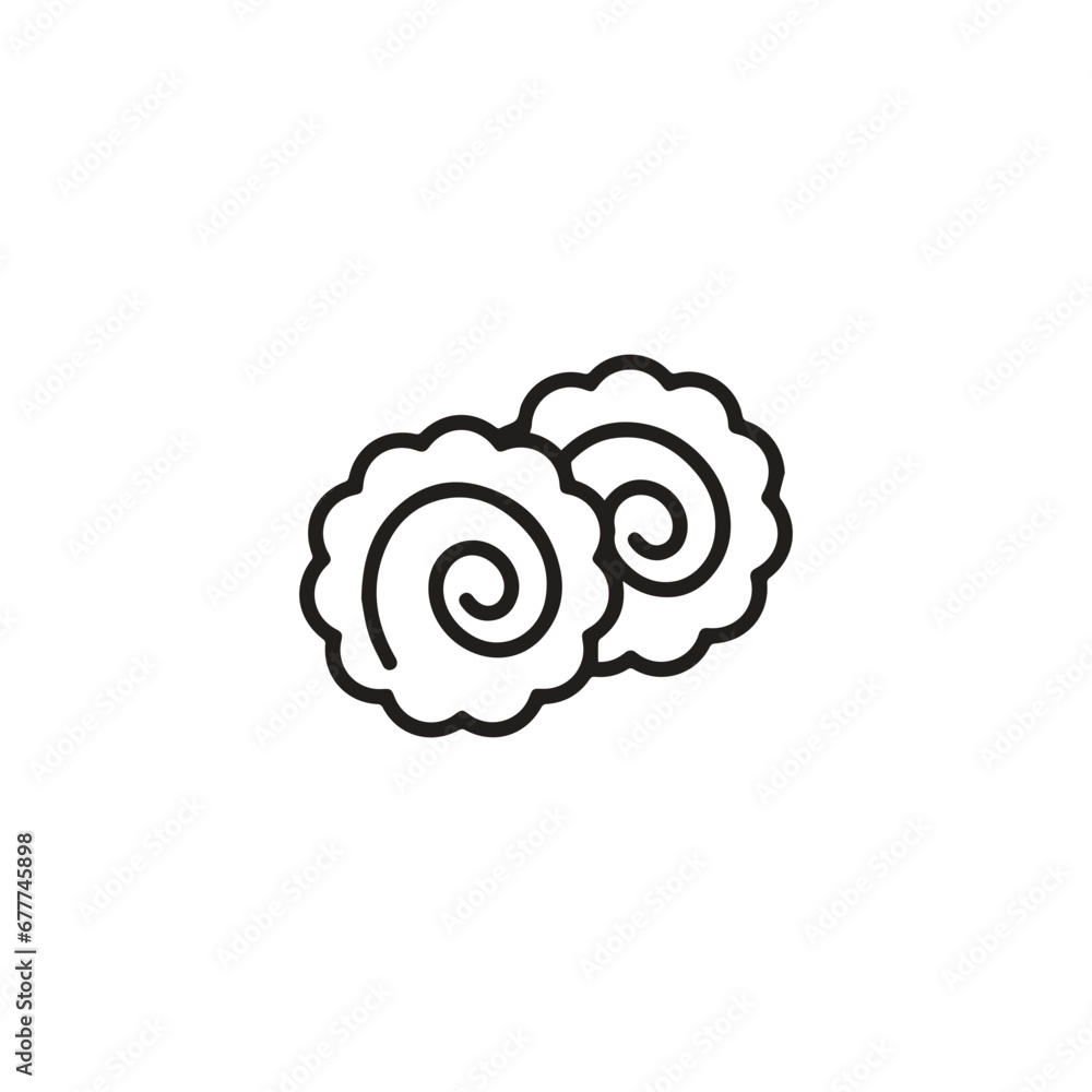 Poster narutomaki icon vector. linear style sign for mobile concept and web design. narutomaki symbol illus