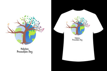 vector national pollution prevention day t shirt design 
